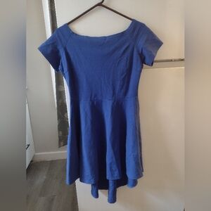 Sarin Mathews Dress Elegant Blue Midi Dress Size XXL....